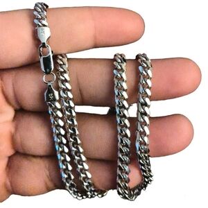 Silver 925 Rhodium Plated Miami Cuban 150 Chain Link 4.9mm - CH315